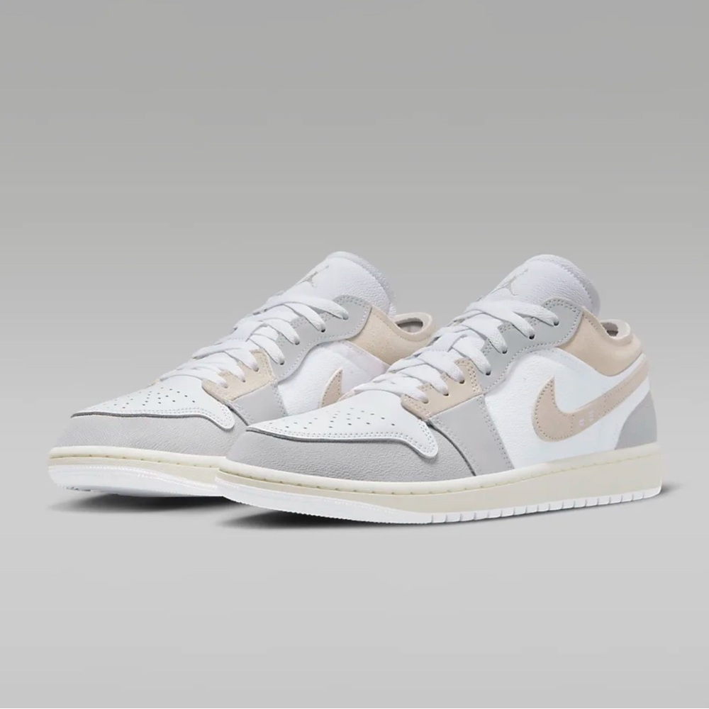 Nike Air Jordan Low Sneakers - Gray and Cream